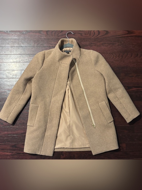 J. Crew Jackets & Blazers - J. Crew Mercantile Wool Blend Tan City Coat with Beige Lining